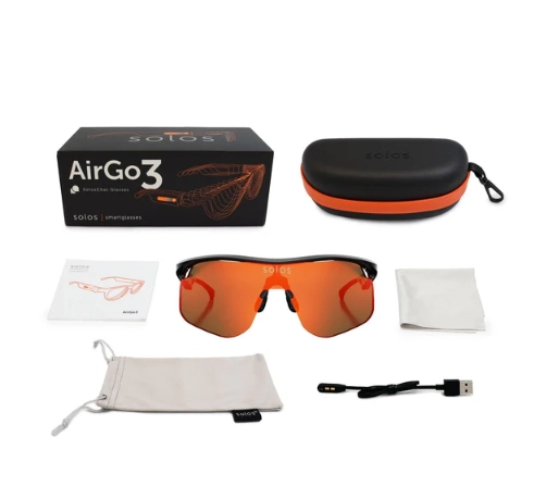 Умные спортивные очки | solos AirGo™ 3 Helium 2-1 RRD | Shiny Black | Sunlens Умные спортивные очки | solos AirGo™ 3 Helium 2-1 RRD | Shiny Black | Sunlens
